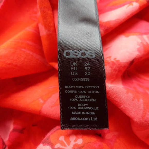 Asos cold Shoulder Dress size 24 - Picture 7 of 8